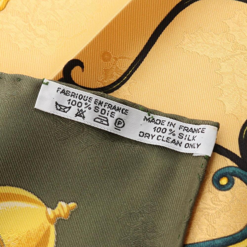 HERMES Yellow Silk Scarf - Picture 3 of 7